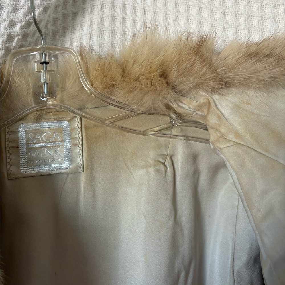 Vintage Mink Fur Coat Tan - Picture 12 of 13